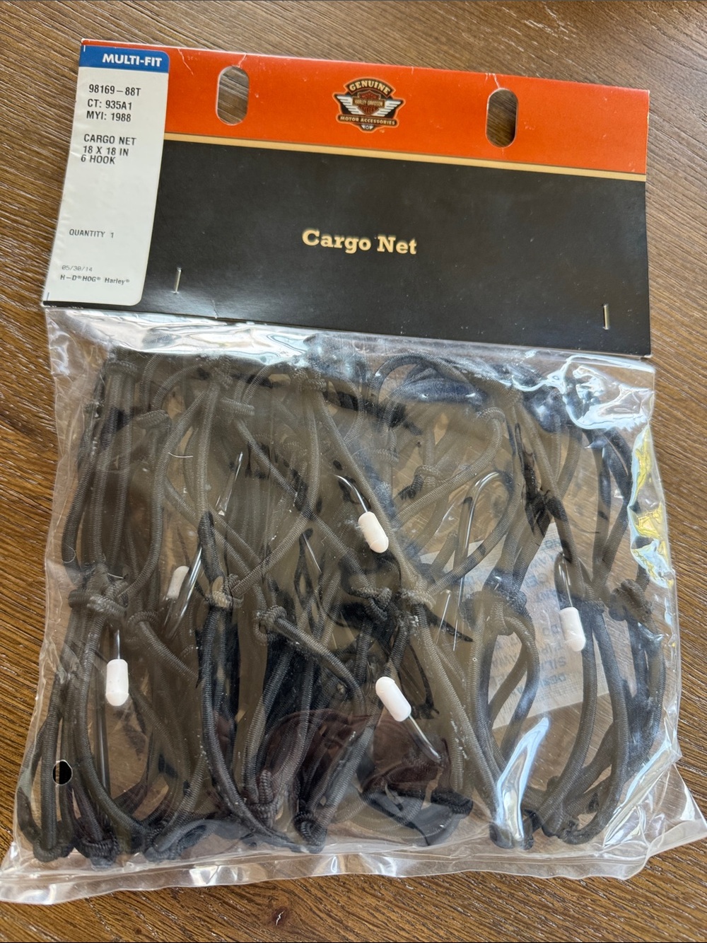 Harley-Davidson motorcycle cargo net